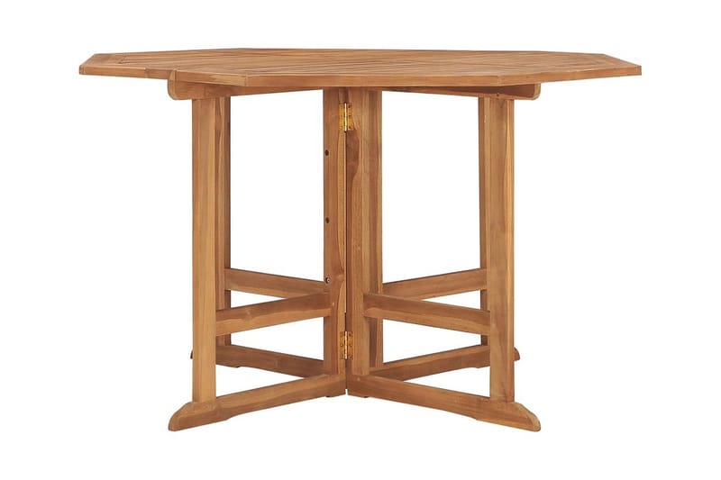 Hopfällbart matbord för trädgården 110x110x75 cm massiv teak - Brun - Matbord utomhus