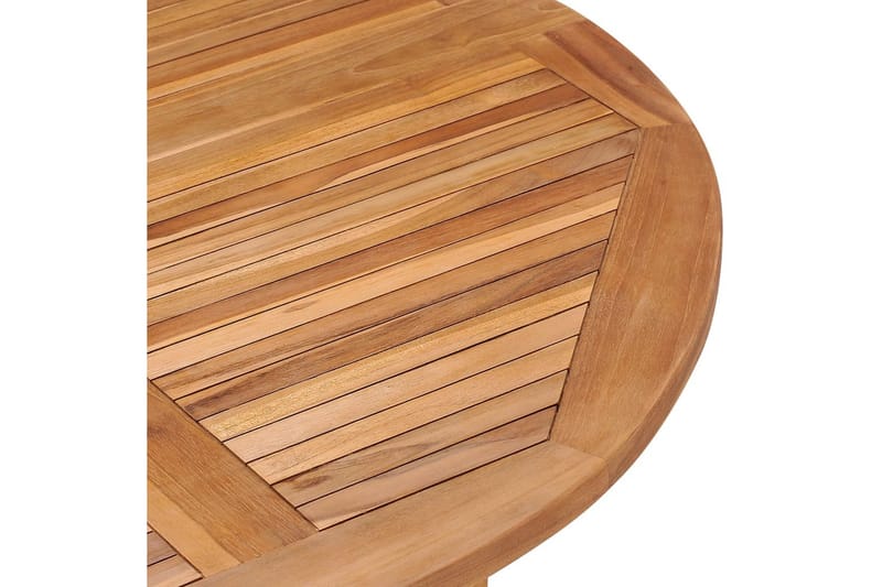 Hopfällbart matbord för trädgården 110x75 cm massiv teak - Brun - Matbord utomhus