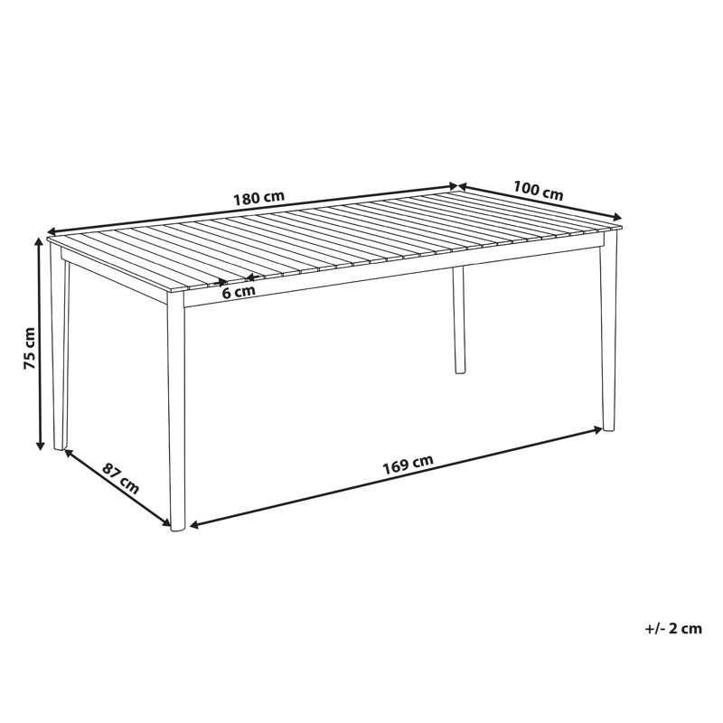 Matbord utomhus Jaco 100x180 cm Akaciaträ - Brun - Utemöbler & utemiljö - Utebord & trädgårdsbord - Matbord utomhus
