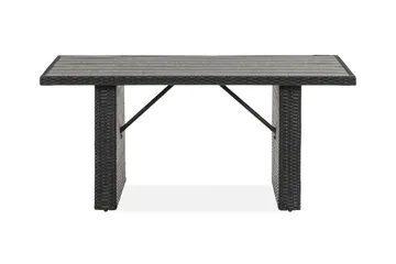 James Utebord 85x145 cm – Matbord utomhus i konstrotting med bordsskiva i Aintwood - Svart - Utemöbler & utemiljö - Utebord & trädgårdsbord - Matbord utomhus