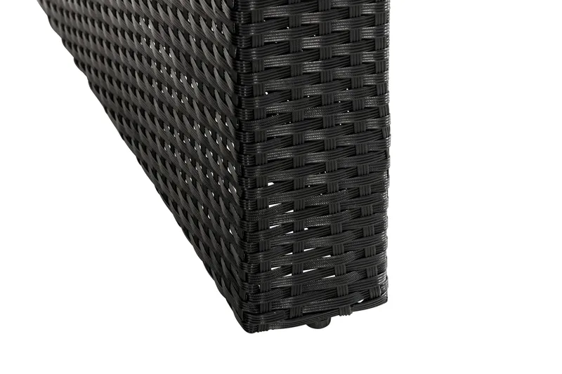 James Utebord 85x145 cm – Matbord utomhus i konstrotting med bordsskiva i Aintwood - Svart - Utemöbler & utemilj ö - Utebord & trädgårdsbord - Matbord utomhus