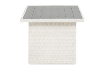 James Utebord 85x145 cm – Matbord utomhus i konstrotting med bordsskiva i Aintwood - Vit - Utemöbler & utemiljö - Utebord & trädgårdsbord - Matbord utomhus