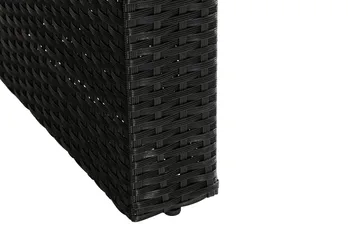 James Utebord 85x145 cm – Matbord utomhus i konstrotting med bordsskiva i Glas - Svart - Utemöbler & utemiljö - Utebord & trädgårdsbord - Matbord utomhus