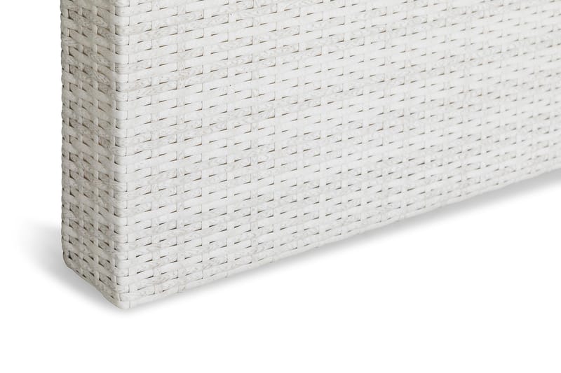 James Utebord 85x145 cm – Matbord utomhus i konstrotting med bordsskiva i Glas - Vit - Utemöbler & utemiljö - Utebord & trädgårdsbord - Matbord utomhus