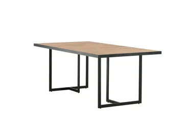 Khung Matbord Utomhus 200 cm - Svart/Brun - Utemöbler & utemiljö - Utebord & trädgårdsbord - Matbord utomhus