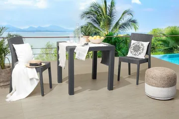 Knockytoul Trädgårdsbord 80x80 cm - Svart - Utemöbler & utemiljö - Utebord & trädgårdsbord - Matbord utomhus