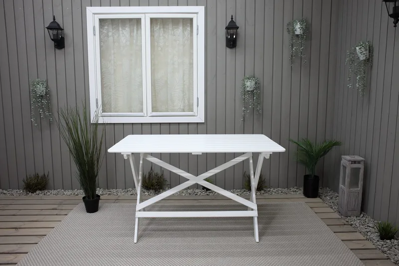 Larios Matbord Utomhus 126 cm - Vit - Utemöbler & utemiljö - Utebord & trädgårdsbord - Matbord utomhus