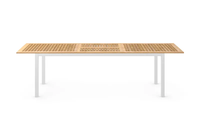Las Vegas Förlängningsbart Matbord Utomhus 220x280x100 cm - Vit / Natur - Utemöbler & utemiljö - Utebord & trädgårdsbord - Matbord utomhus
