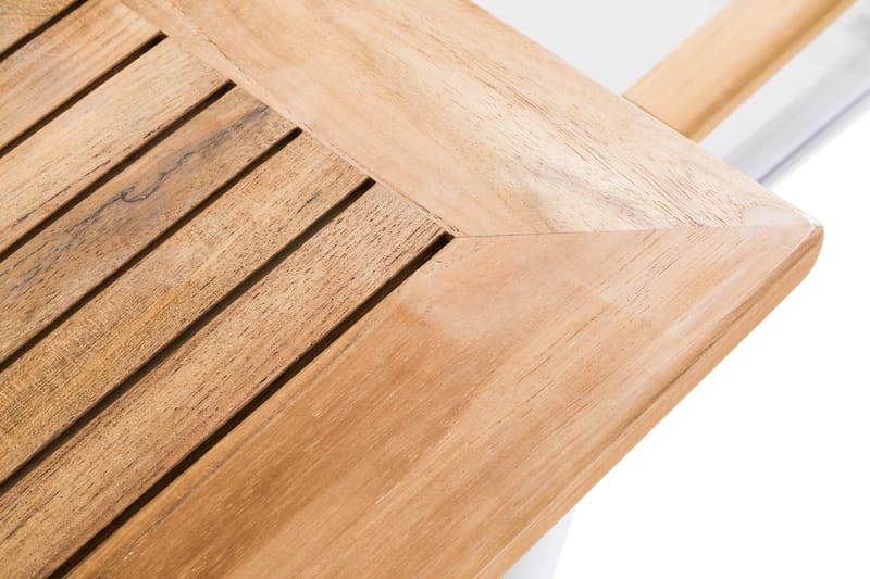 Las Vegas Matbord Utomhus Förlängningsbart 152-210x90 cm - Teak/Vit - Utemöbler & utemiljö - Utebord & trädgårdsbord - Matbord utomhus