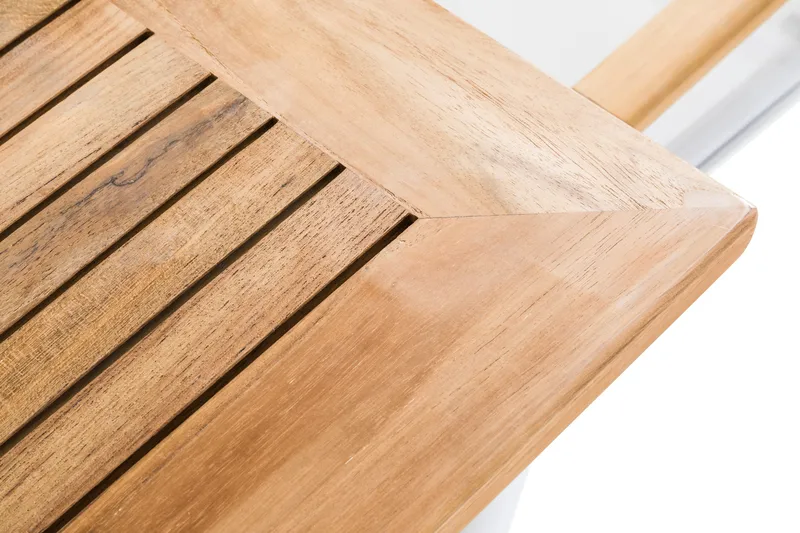 Las Vegas Matbord Utomhus Förlängningsbart 152-210x90 cm - Teak/Vit - Utemöbler & utemiljö - Utebord & trädgårdsbord - Matbord utomhus