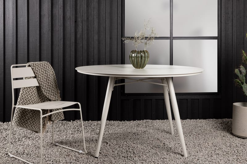 Lina Matbord Utomhus 120 cm Rund - Beige - Utemöbler & utemiljö - Utebord & trädgårdsbord - Matbord utomhus