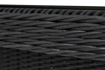 Marcus Stort Matbord Utomhus 200x100 cm – Utebord i konstrotting med glasskiva för Uteplats och Trädgård - Svart - Utemöbler & utemiljö - Utebord & trädgårdsbord - Matbord utomhus