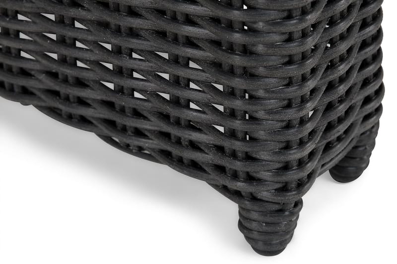 Marcus Stort Matbord Utomhus 200x100 cm – Utebord i konstrotting med glasskiva för Uteplats och Trädgård - Svart - Utemöbler & utemiljö - Utebord & trädgårdsbord - Matbord utomhus