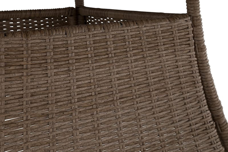 Marcus Stort Runt Matbord Utomhus 140 cm – Utebord i konstrotting med glasskiva för Uteplats och Trädgård - Natur Brun - Utemöbler & utemiljö - Utebord & trädgårdsbord - Matbord utomhus