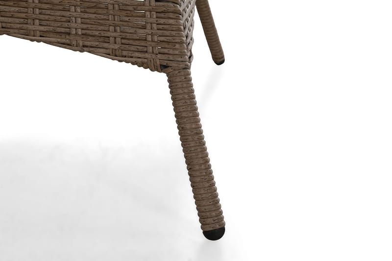 Marcus Stort Runt Matbord Utomhus 140 cm – Utebord i konstrotting med glasskiva för Uteplats och Trädgård - Natur Brun - Utemöbler & utemiljö - Utebord & trädgårdsbord - Matbord utomhus