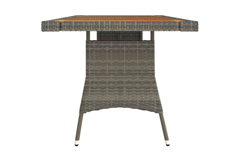 Matbord för trädgård grå 160x70x72 cm konstrotting och massi - Grå - Matbord utomhus