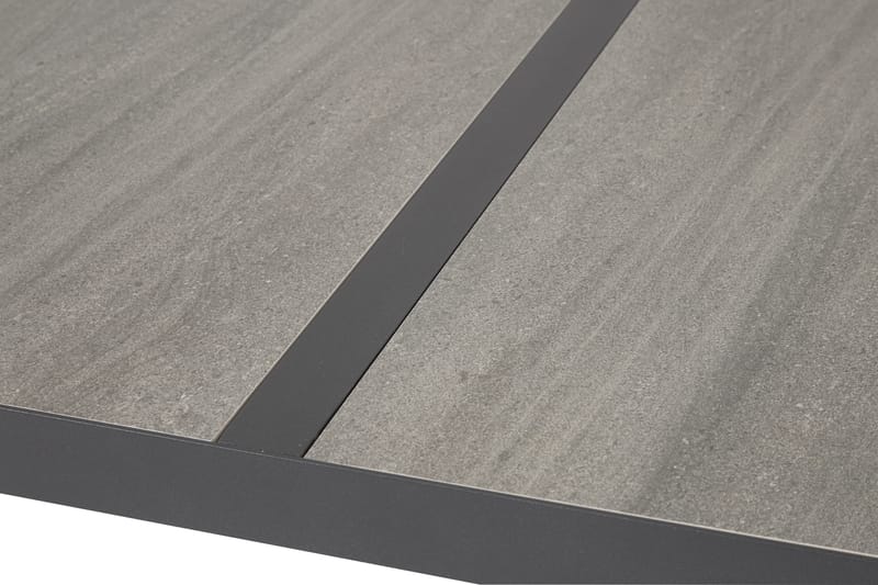Matbord Kenys 90x195 cm - Grå/svart - Matbord utomhus