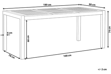 Matbord Utomhus Bacoli 180 cm - Brun - Utemöbler & utemiljö - Utebord & trädgårdsbord - Matbord utomhus