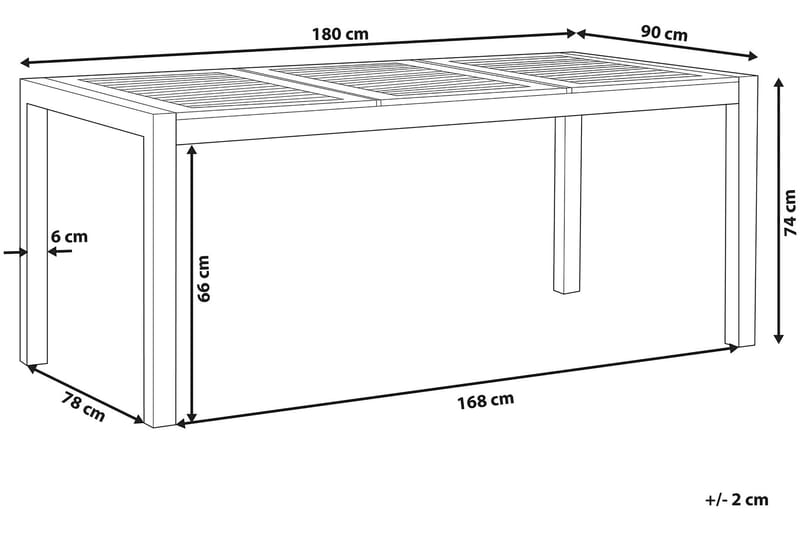 Matbord Utomhus Bacoli 180 cm - Brun - Utemöbler & utemiljö - Utebord & trädgårdsbord - Matbord utomhus