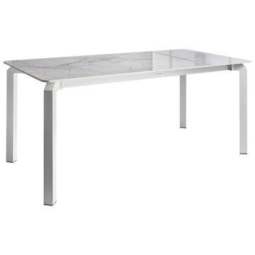 Matbord utomhus Feletto 90x180 cm Sten Vit - Vit - Utemöbler & utemiljö - Utebord & trädgårdsbord - Matbord utomhus