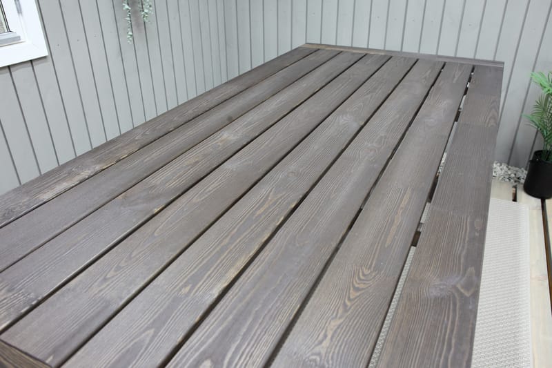 Matbord Utomhus Hains Fasta 220 cm - Brun - Utemöbler & utemiljö - Utebord & trädgårdsbord - Matbord utomhus
