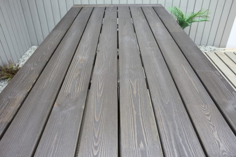 Matbord Utomhus Hains Fasta 220 cm - Brun - Utemöbler & utemiljö - Utebord & trädgårdsbord - Matbord utomhus
