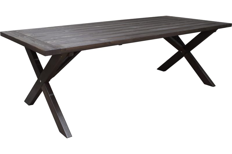 Matbord Utomhus Hains Fasta 220 cm - Brun - Utemöbler & utemiljö - Utebord & trädgårdsbord - Matbord utomhus