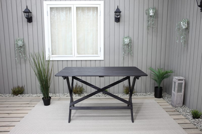 Matbord Utomhus Larios 126 cm - Svart - Utemöbler & utemiljö - Utebord & trädgårdsbord - Matbord utomhus