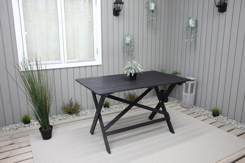 Matbord Utomhus Larios 126 cm - Svart - Utemöbler & utemiljö - Utebord & trädgårdsbord - Matbord utomhus