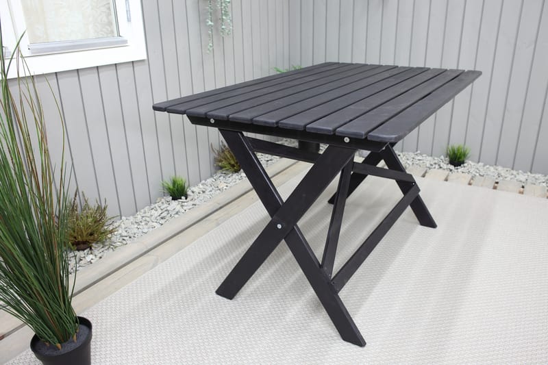 Matbord Utomhus Larios 126 cm - Svart - Utemöbler & utemiljö - Utebord & trädgårdsbord - Matbord utomhus