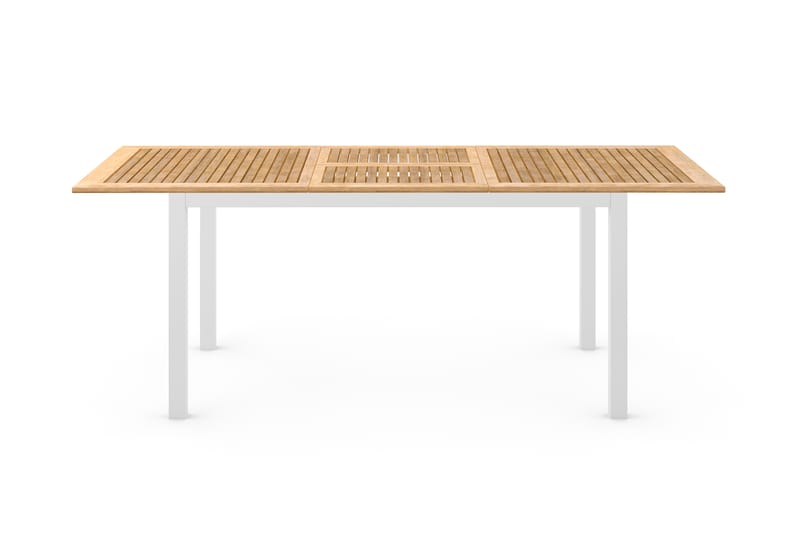 Matbord Utomhus Las Vegas Förlängningsbart 152-210x90 cm, Teak/Vit