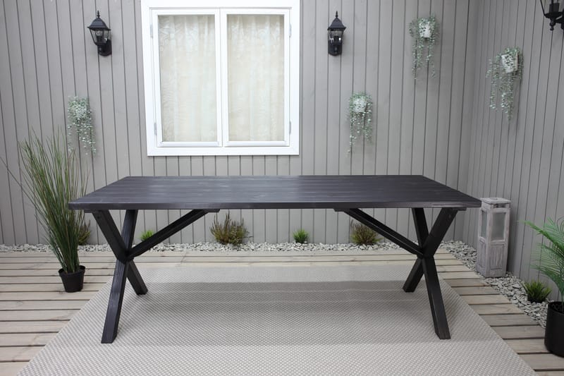 Matbord Utomhus Scottsdale 190 cm Svart - KWA - Utemöbler & utemiljö - Utebord & trädgårdsbord - Matbord utomhus