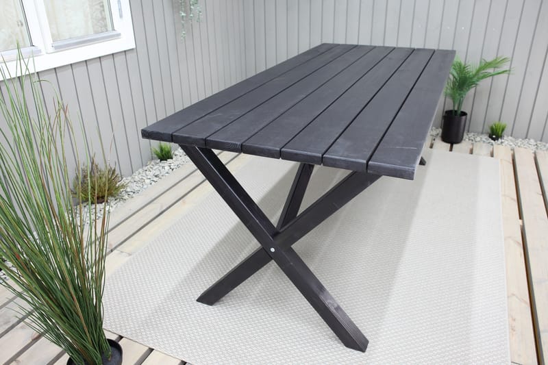 Matbord Utomhus Scottsdale 190 cm Svart - KWA - Utemöbler & utemiljö - Utebord & trädgårdsbord - Matbord utomhus