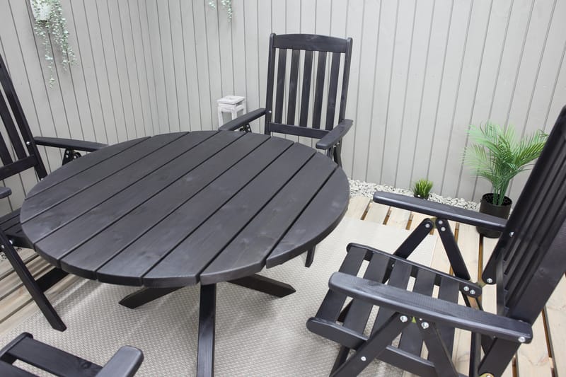 Matbord Utomhus Scottsdale Runt 112 cm - Kaffesvart - Utemöbler & utemiljö - Utebord & trädgårdsbord - Matbord utomhus