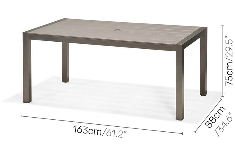 Matbord Utomhus Solana 160 cm - Grå - Utemöbler & utemiljö - Utebord & trädgårdsbord - Matbord utomhus