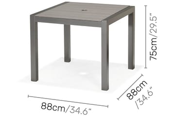 Matbord Utomhus Solana 88 cm - Grå - Utemöbler & utemiljö - Utebord & trädgårdsbord - Matbord utomhus