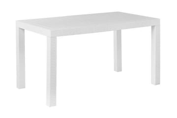 Matbord Utomhus vit 140 x 80 cm FOSSANO - Vit - Utemöbler & utemiljö - Utebord & trädgårdsbord - Matbord utomhus