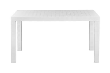 Matbord Utomhus vit 140 x 80 cm FOSSANO - Vit - Utemöbler & utemiljö - Utebord & trädgårdsbord - Matbord utomhus