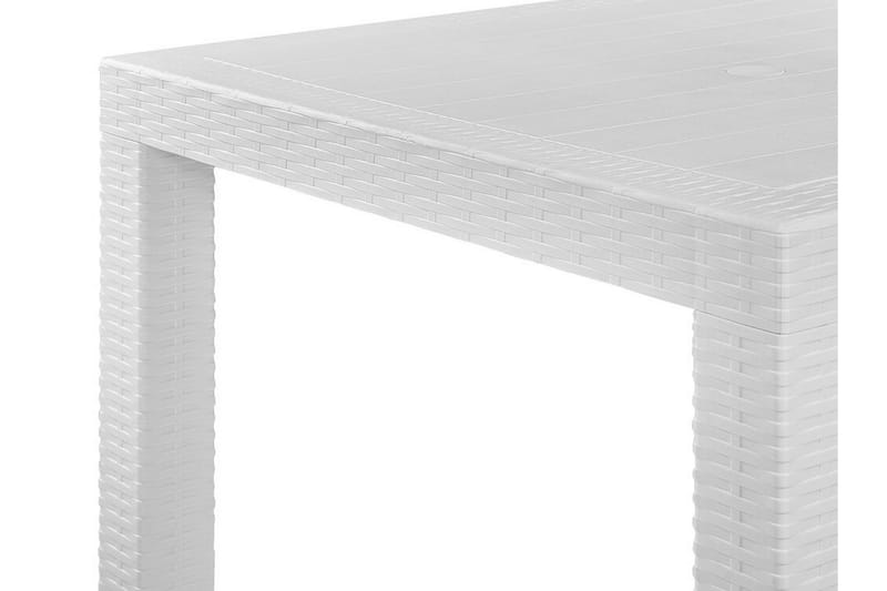Matbord Utomhus vit 140 x 80 cm FOSSANO - Vit - Utemöbler & utemiljö - Utebord & trädgårdsbord - Matbord utomhus