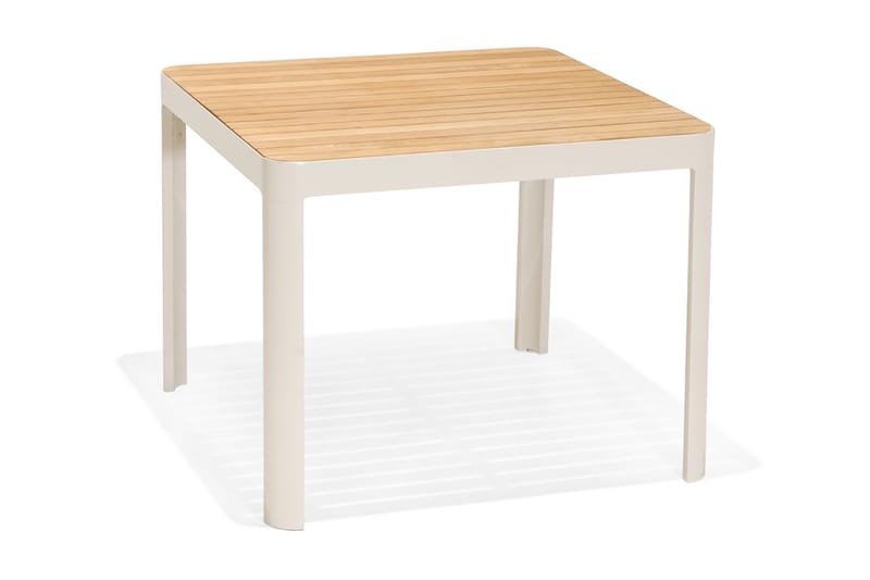 Matbord Utomhus Portals 95 cm - Vit/trä - Utemöbler & utemiljö - Utebord & trädgårdsbord - Matbord utomhus