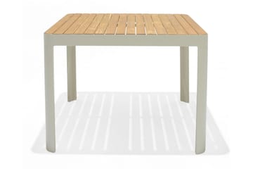 Matbord Utomhus Portals 95 cm - Vit/trä - Utemöbler & utemiljö - Utebord & trädgårdsbord - Matbord utomhus
