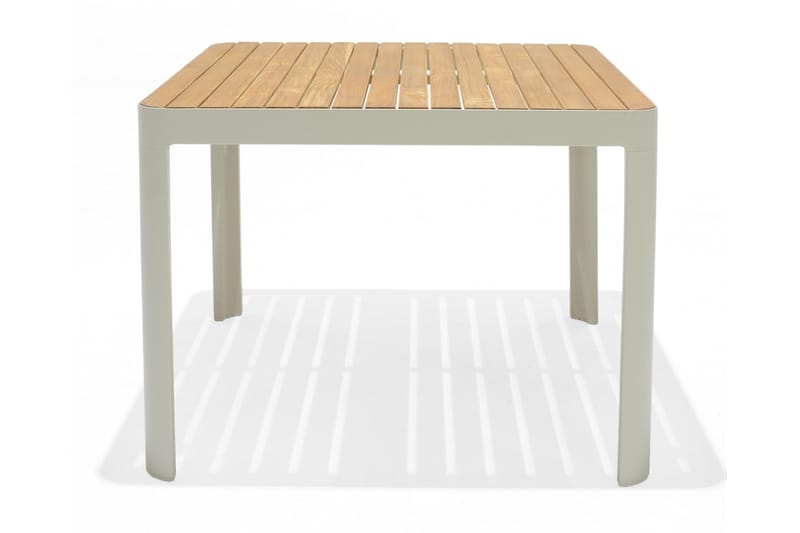 Matbord Utomhus Portals 95 cm - Vit/trä - Utemöbler & utemiljö - Utebord & trädgårdsbord - Matbord utomhus