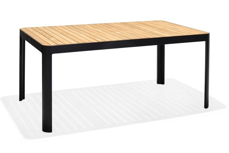 Matbord Utomhus Portals 161x95 cm - Teak/Svart - Utemöbler & utemiljö - Utebord & trädgårdsbord - Matbord utomhus