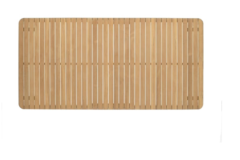 Matbord Portals 209 cm - Vit/trä - Matbord utomhus
