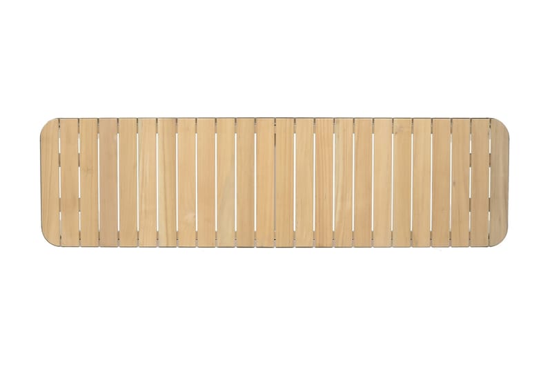 Matbord Portals 143 cm - Vit/trä - Matbord utomhus