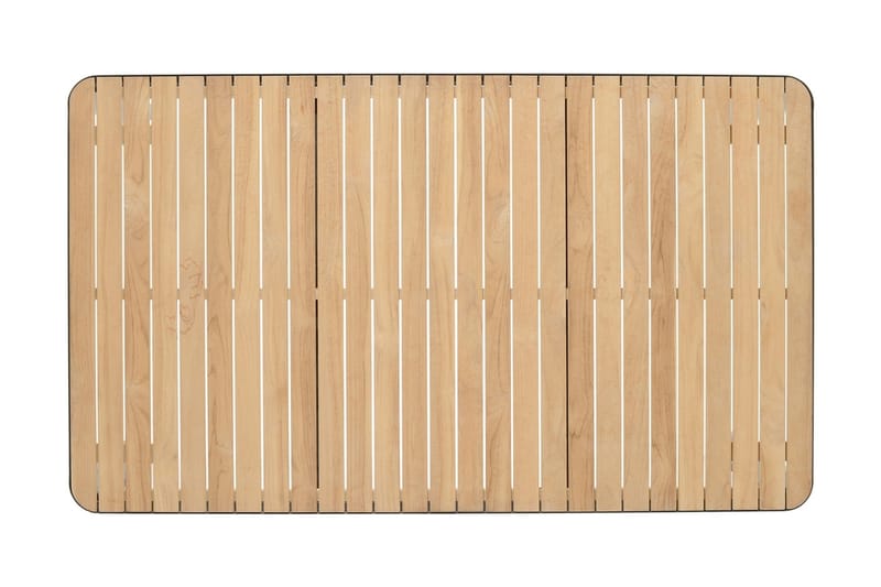 Matbord Portals 161x95 cm - Teak/Svart - Matbord utomhus