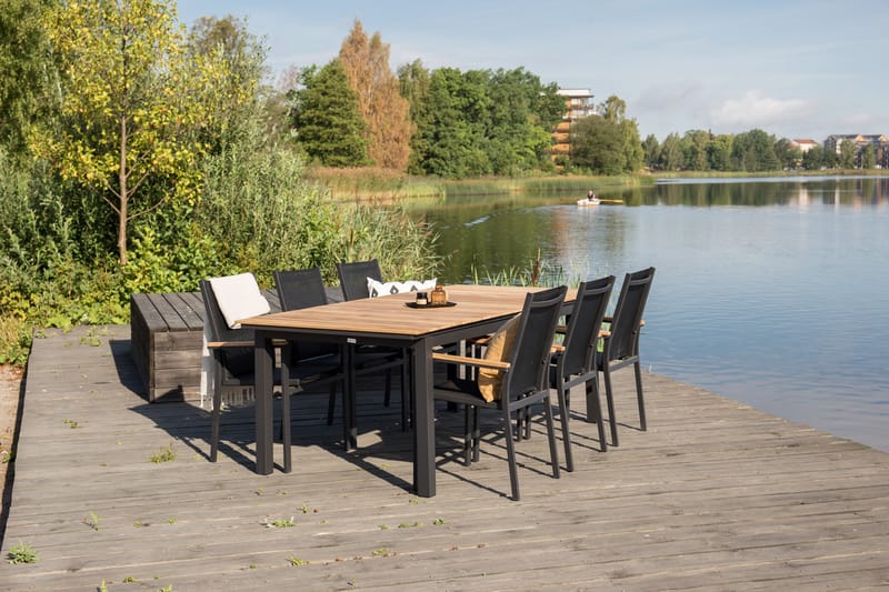 Mexico Förlängningsbart Matbord Utomhus 160-240 cm Brun/Svart - Venture Home - Utemöbler & utemiljö - Utebord & trädgårdsbord - Matbord utomhus