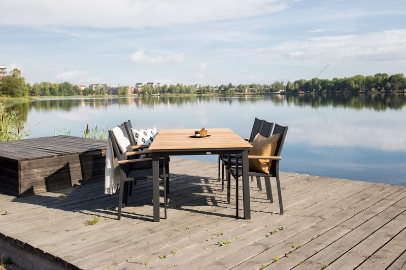 Mexico Förlängningsbart Matbord Utomhus 160-240 cm Brun/Svart - Venture Home - Utemöbler & utemiljö - Utebord & trädgårdsbord - Matbord utomhus