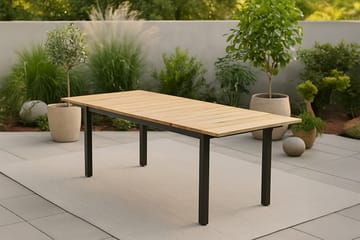 Mexico Förlängningsbart Matbord Utomhus 160-240 cm Brun/Svart - Venture Home - Utemöbler & utemiljö - Utebord & trädgårdsbord - Matbord utomhus