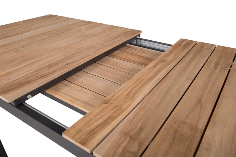 Mexico Förlängningsbart Matbord Utomhus 160-240 cm Brun/Svart - Venture Home - Utemöbler & utemiljö - Utebord & trädgårdsbord - Matbord utomhus